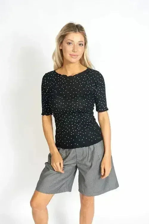 So Sweet Frill Polka Dots Top - SJB-DIAMOND ELITES