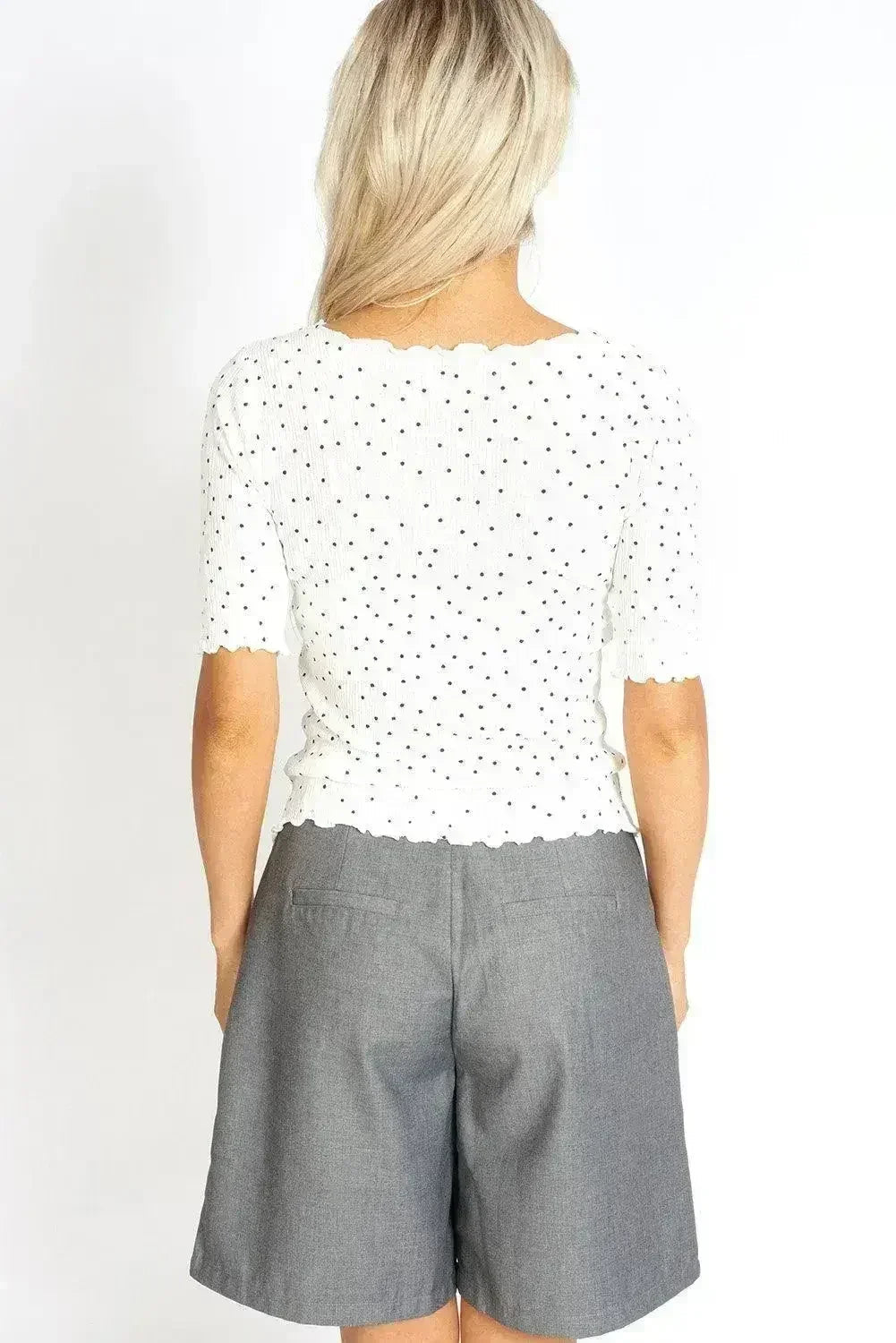 So Sweet Frill Polka Dots Top - SJB-DIAMOND ELITES
