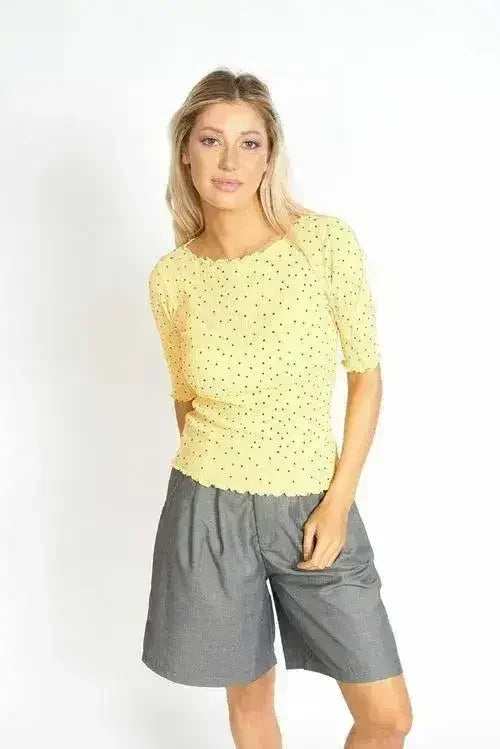 So Sweet Frill Polka Dots Top - SJB-DIAMOND ELITES