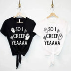 SO I CREEP Yeaaa Women's Halloween Crop Top Shirt - SJB-DIAMOND ELITES
