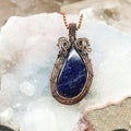 Sodalite Wire Wrap Crystal Pendant - Royal Blue - SJB-DIAMOND ELITES