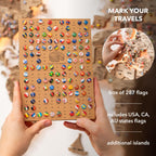 3D Solid Wooden World Map - Walnut - SJB-DIAMOND ELITES