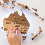 3D Solid Wooden World Map - Walnut - SJB-DIAMOND ELITES