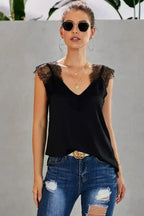 Spaghetti Strap Black One More Night Lace Cami Tank - SJB-DIAMOND ELITES
