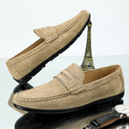 Spring Summer Suede Men Loafers Comfortable Flat Casual Shoes Men Breathable Slip-On Soft Genuine Leather Driving Shoes Moccasin - SJB-DIAMOND ELITES