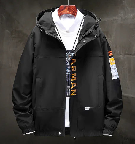Men's Hooded Jacket - Trendy Hong Kong Style