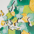 3D Wooden World Map Surface Enjoy The Wood