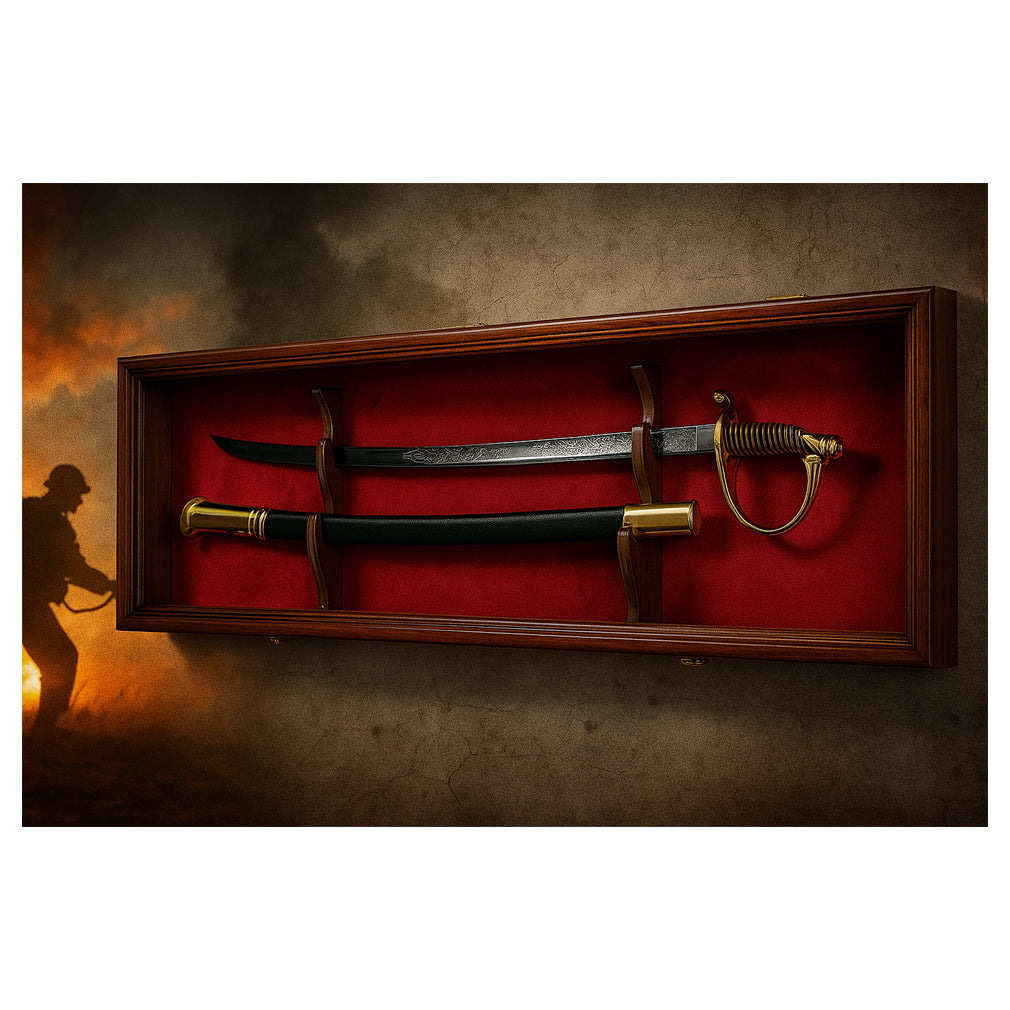 1 Sword Display Case Cabinet Stand Holder Wall Rack Box The Military Gift Store