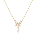 Sonateomber Gold Butterfly Rhinestone Pendent Necklaces for Women Dainty Cute CZ Crystal Dangle Layered Chain Necklace Prom Fashion Jewelry Gift