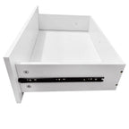 C1 Modular Wooden Closet Organizer System with 2 Drawers 3 Shelves Wall Mount Shelving for Walk in Closet Bedroom Organization Built in Clothes Storage White 23.62''W x 16.04''D x 31.49''H Pi-Mart