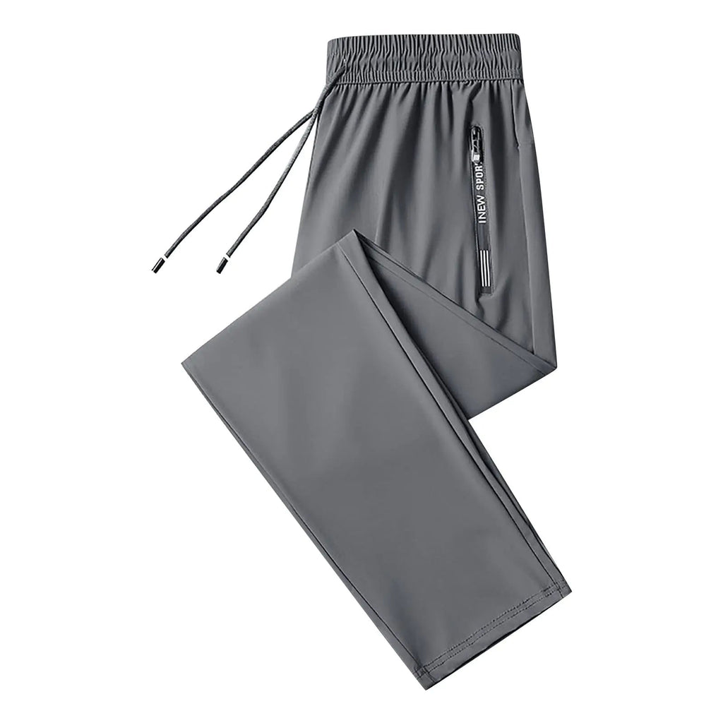 Mens Joggers with Zipper Pockets Athletic Pants Workout Trousers Outdoor Sports Running Sweatpants Gym Fall Pants (Bottom Grey 4XL) Lootquake LLC