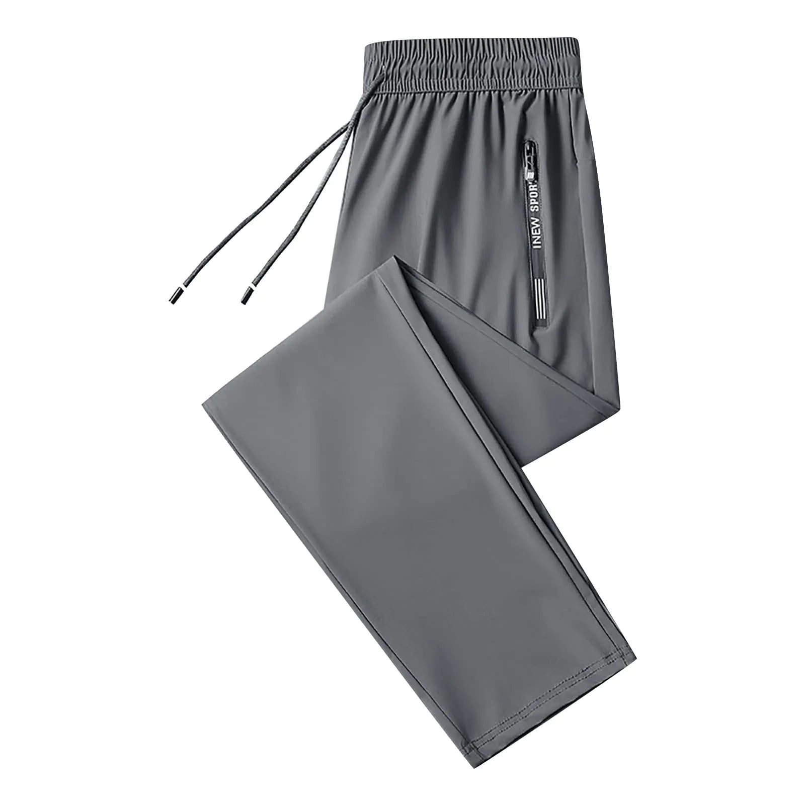 Mens Joggers with Zipper Pockets Athletic Pants Workout Trousers Outdoor Sports Running Sweatpants Gym Fall Pants (Bottom Grey 4XL) Lootquake LLC