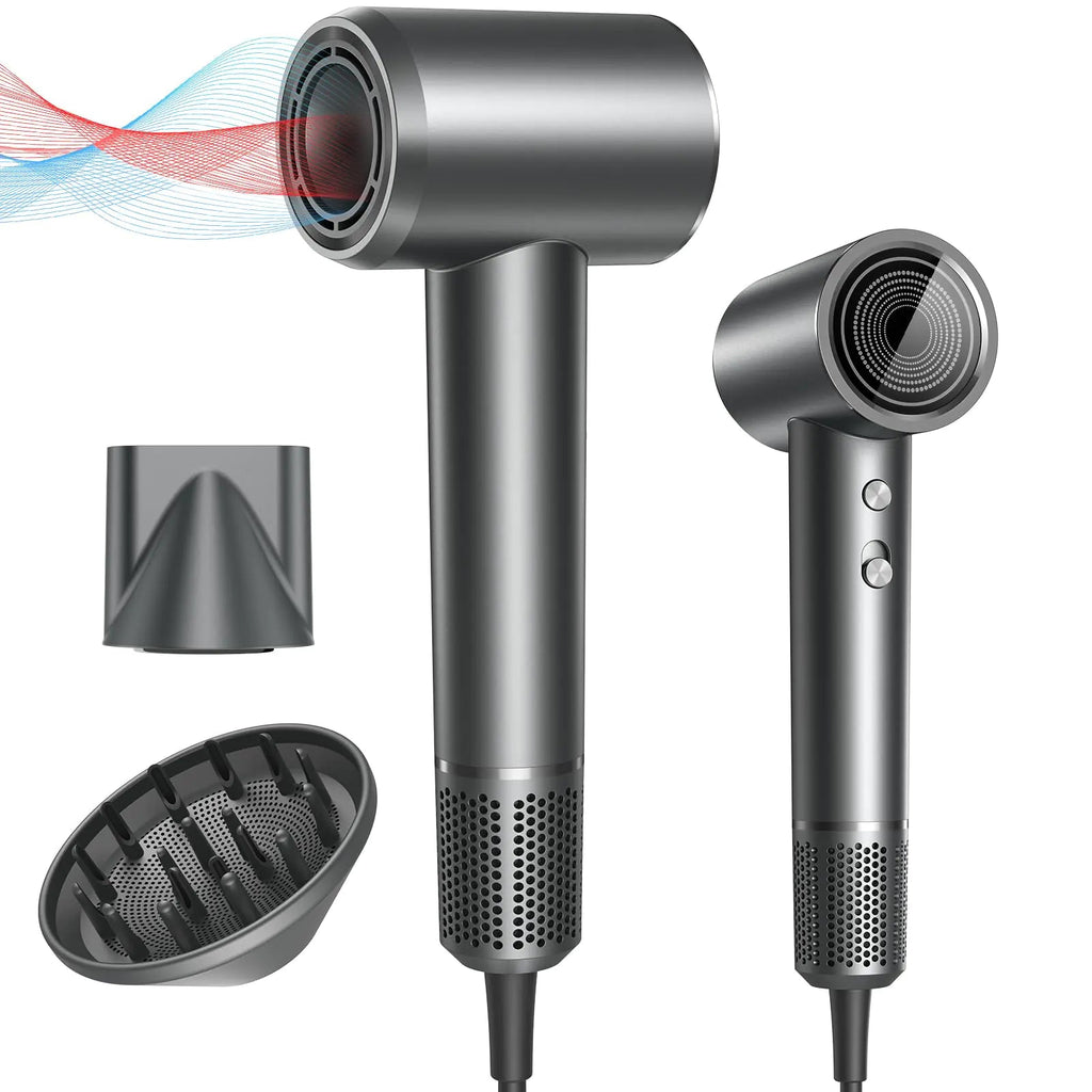 Hair Dryer Professional Ionic Hair Dryer for Fast Drying High Speed Hair Blow Dryer with Diffuser for Home Salon Travel Constant Temperature Hair Care Without Hair Damage Lootquake LLC