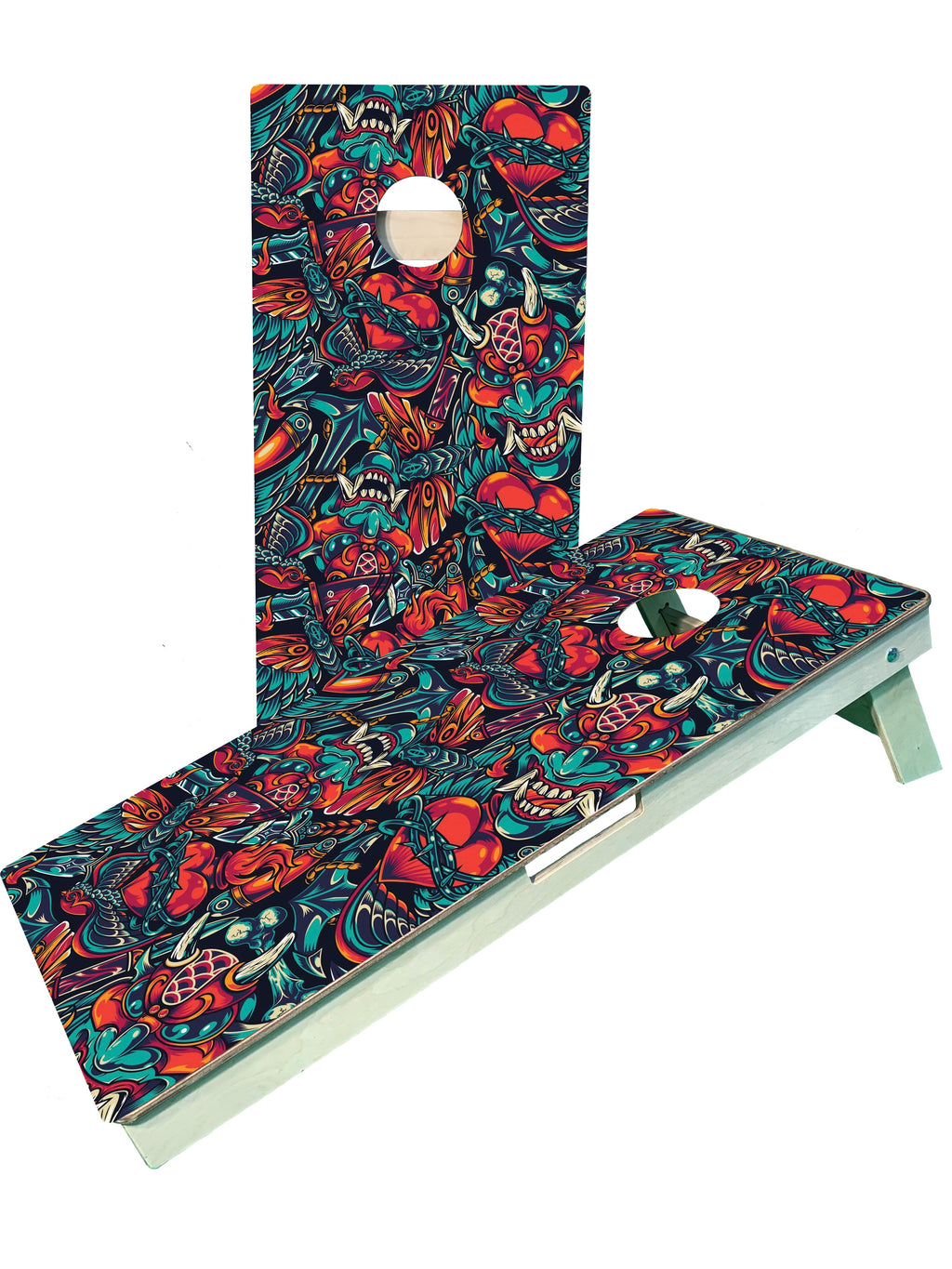 Tattoo Flash Cornhole Boards - SJB-DIAMOND ELITES