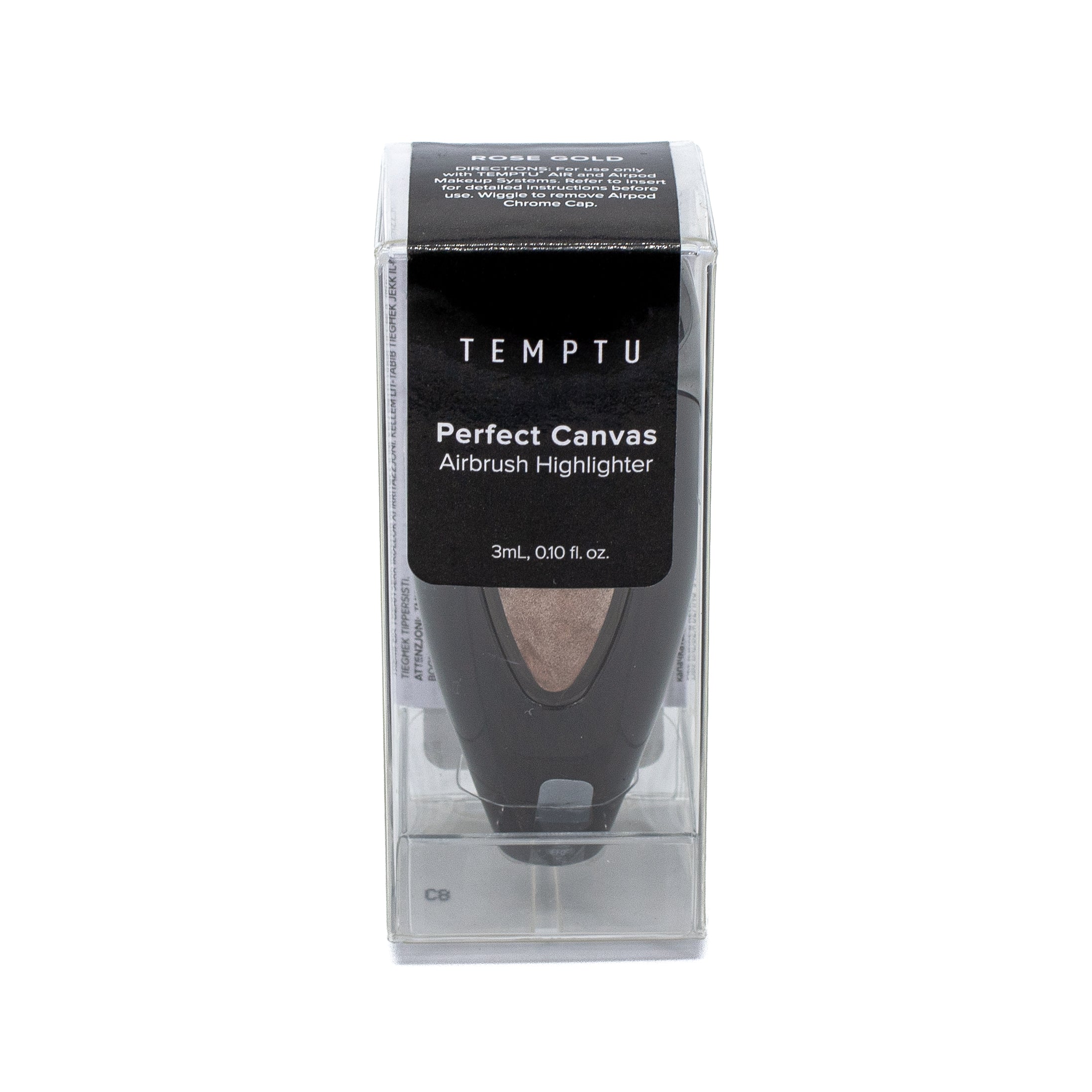 TEMPTU Perfect Canvas Airbrush Highlighter ROSE GOLD .10 fl oz - Imperfect Box This is Beauty US