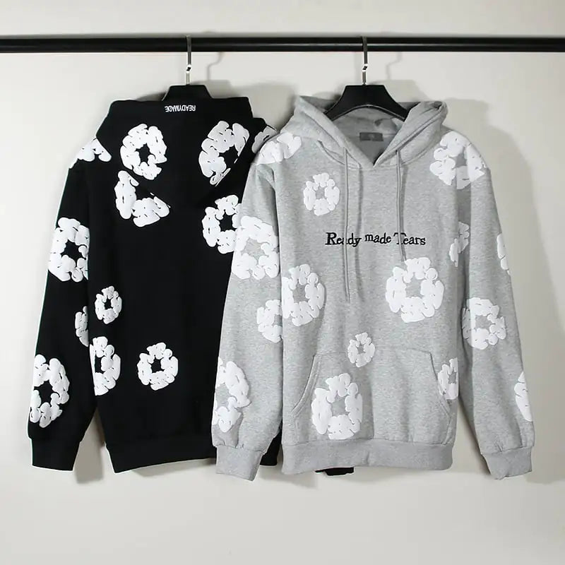 Printed Hoodie Colorful Cotton Long Sleeved Sweater Pi-Mart