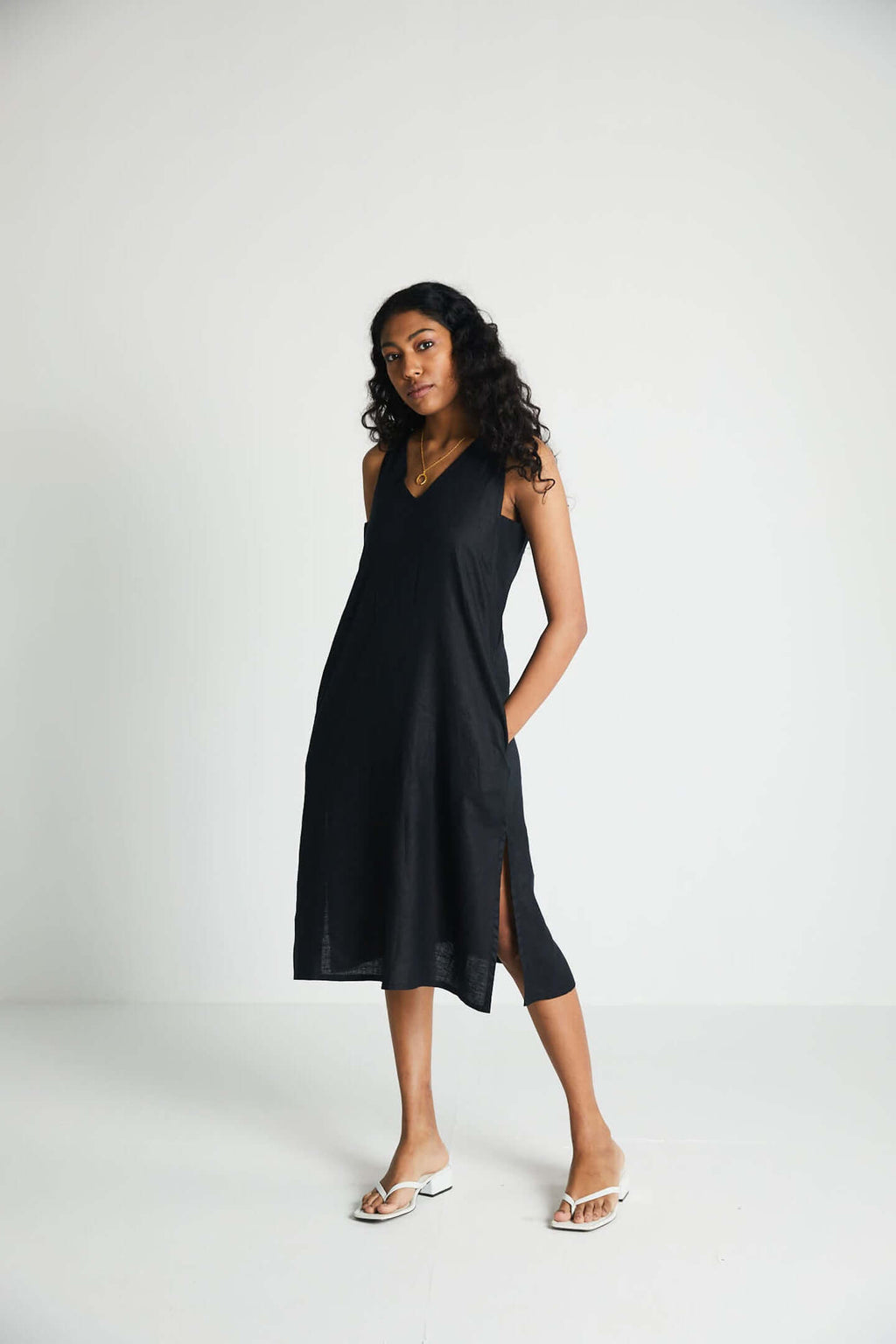 The Hemp Noir Dress Purplish Diva