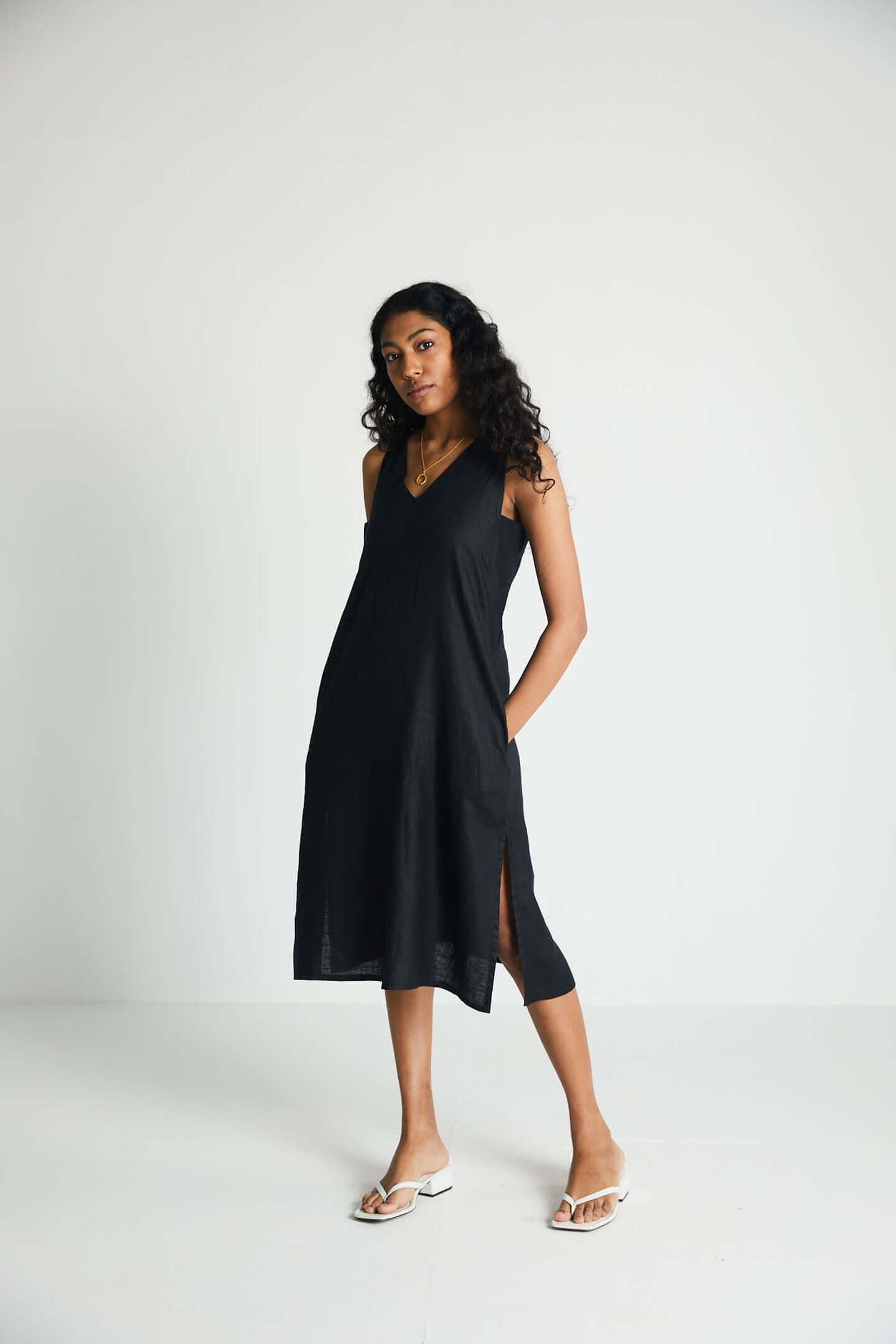 The Hemp Noir Dress Purplish Diva
