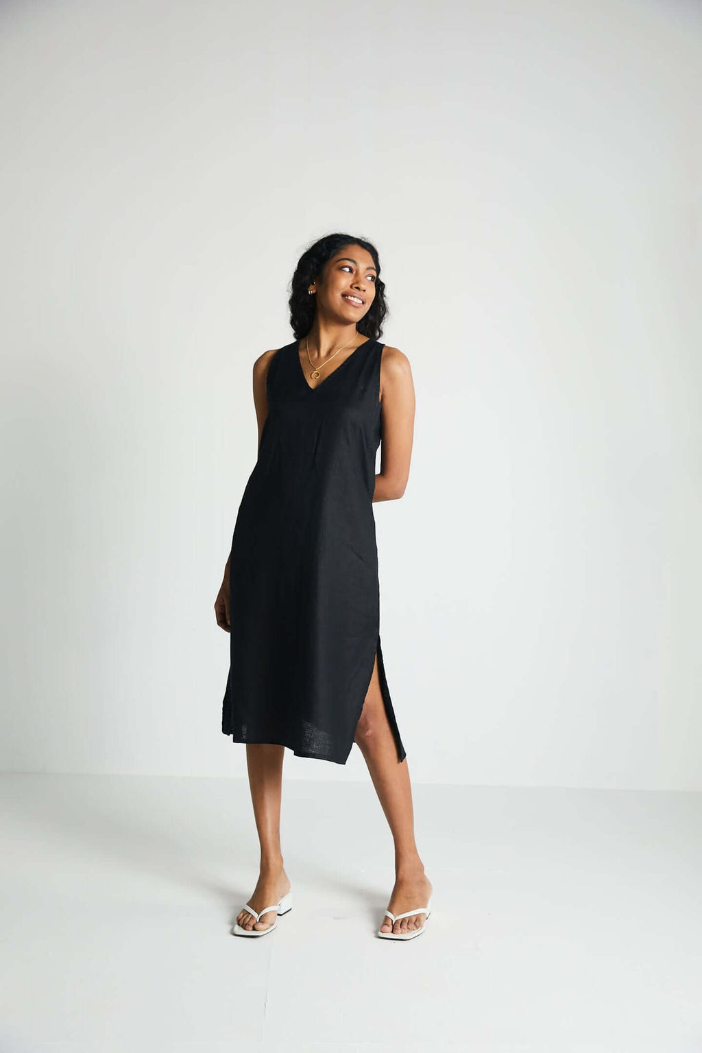 The Hemp Noir Dress Purplish Diva