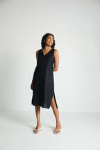 The Hemp Noir Dress Purplish Diva