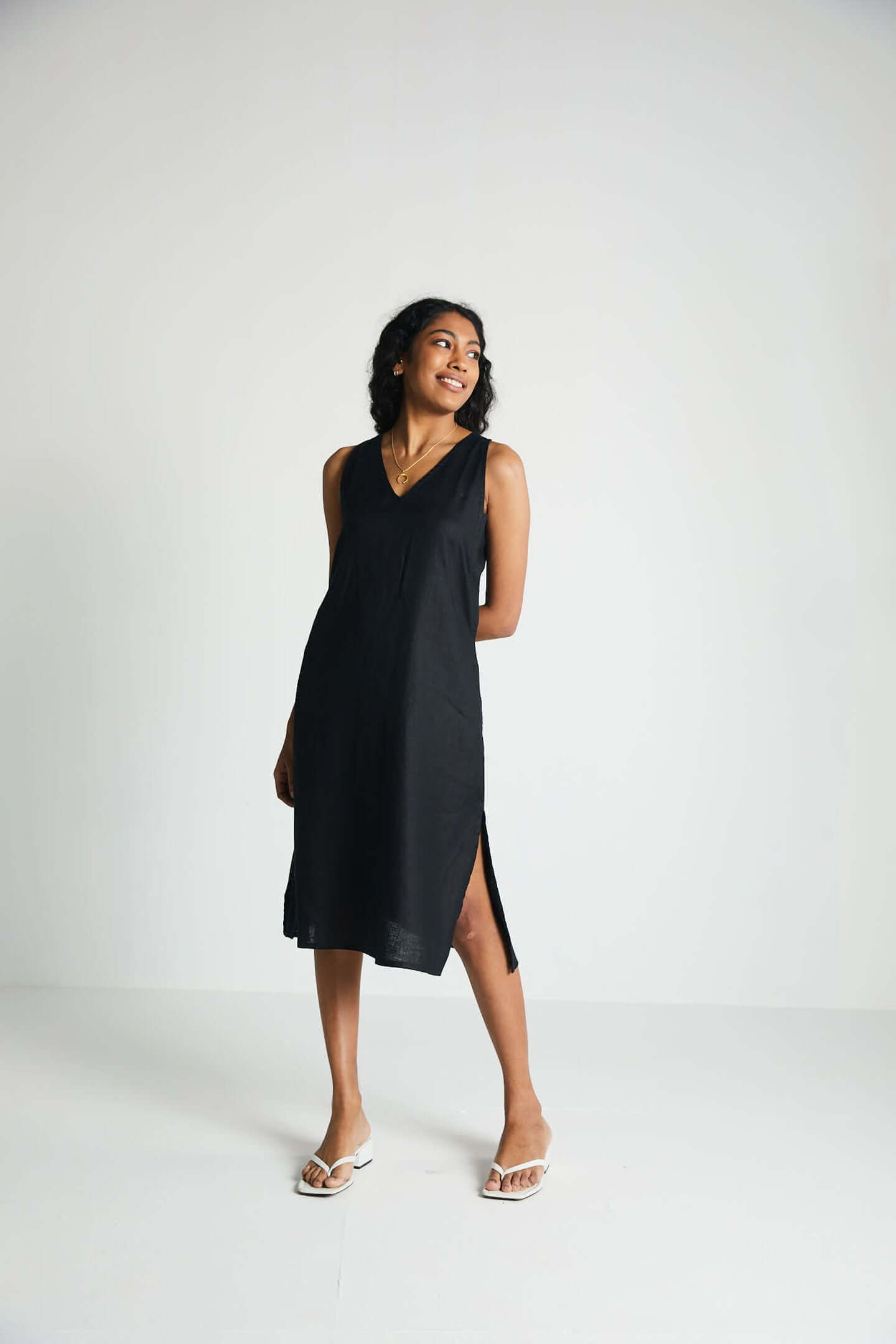 The Hemp Noir Dress Purplish Diva