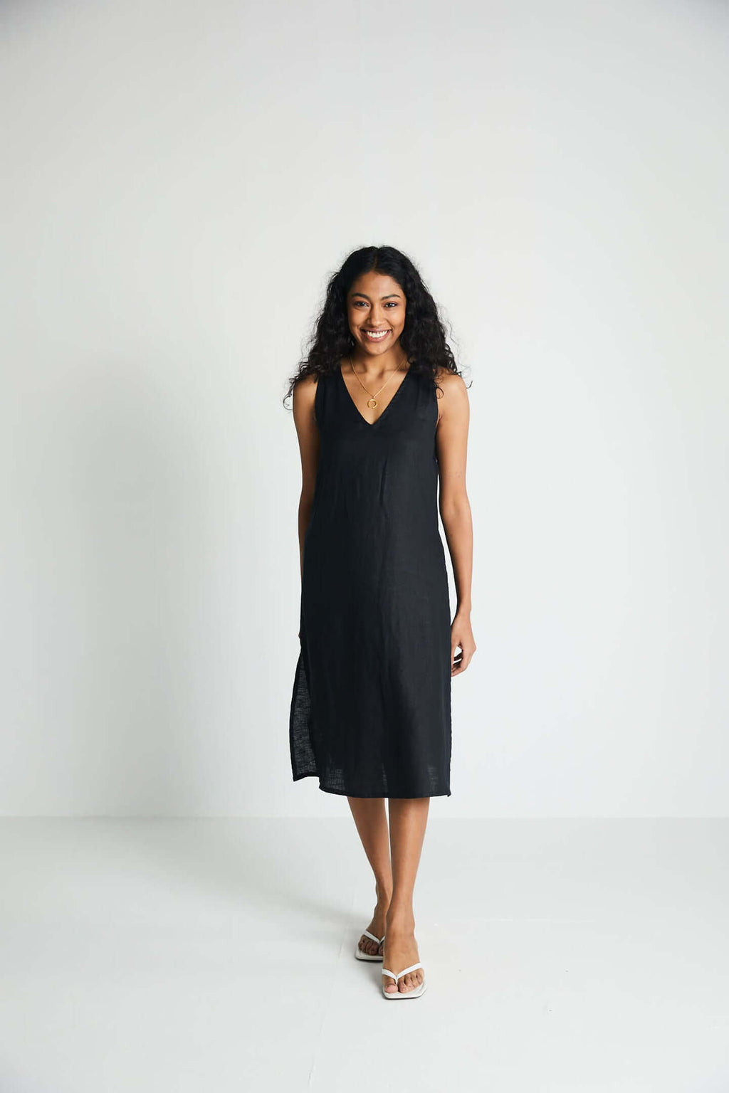 The Hemp Noir Dress Purplish Diva
