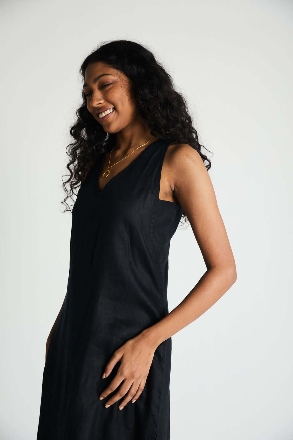 The Hemp Noir Dress Purplish Diva