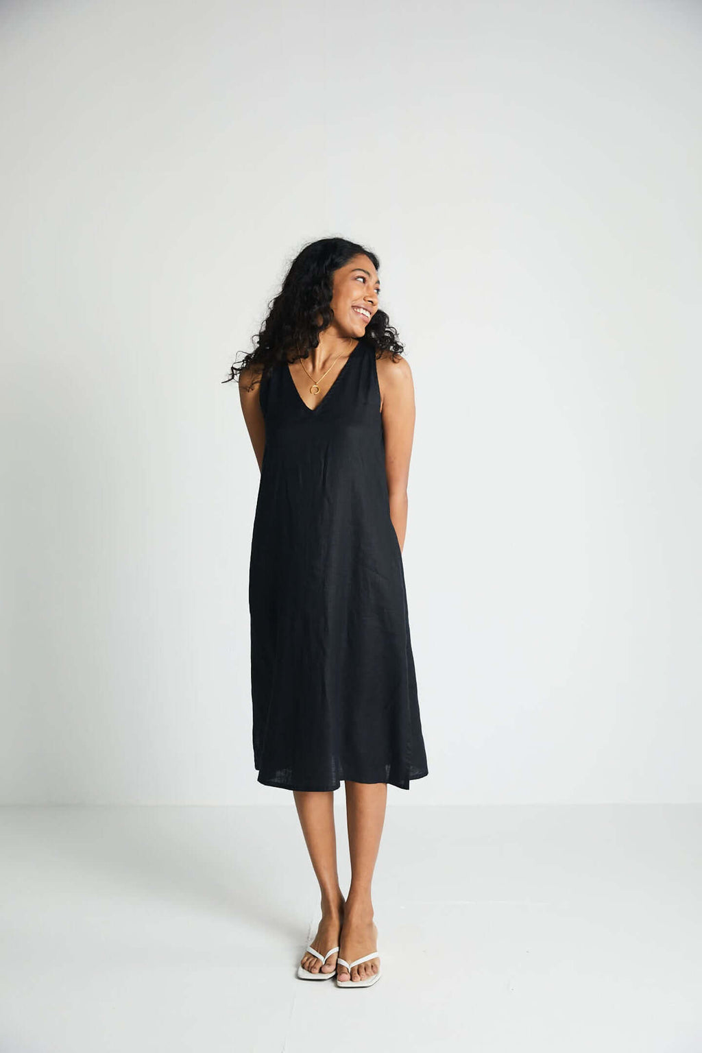 The Hemp Noir Dress Purplish Diva
