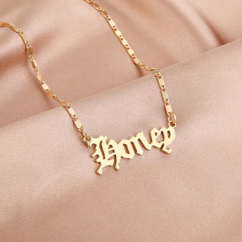 Gold Stainless Steel "Angel" and "Princess" Necklaces