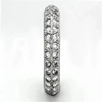 TK1225 - High polished (no plating) Stainless Steel Ring with AAA