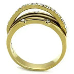 TK2611 IP Gold Stainless Steel Ring – Top Grade Crystal Luxury