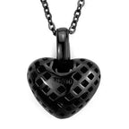 TK2791 IP Black Pendant – Orange Crystal Chain Necklace