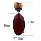 TK2818 IP Coffee Light Stainless Steel Earrings – Siam Glass Drop