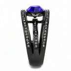 TK3453 - IP Light Black  (IP Gun) Stainless Steel Ring with Top Grade