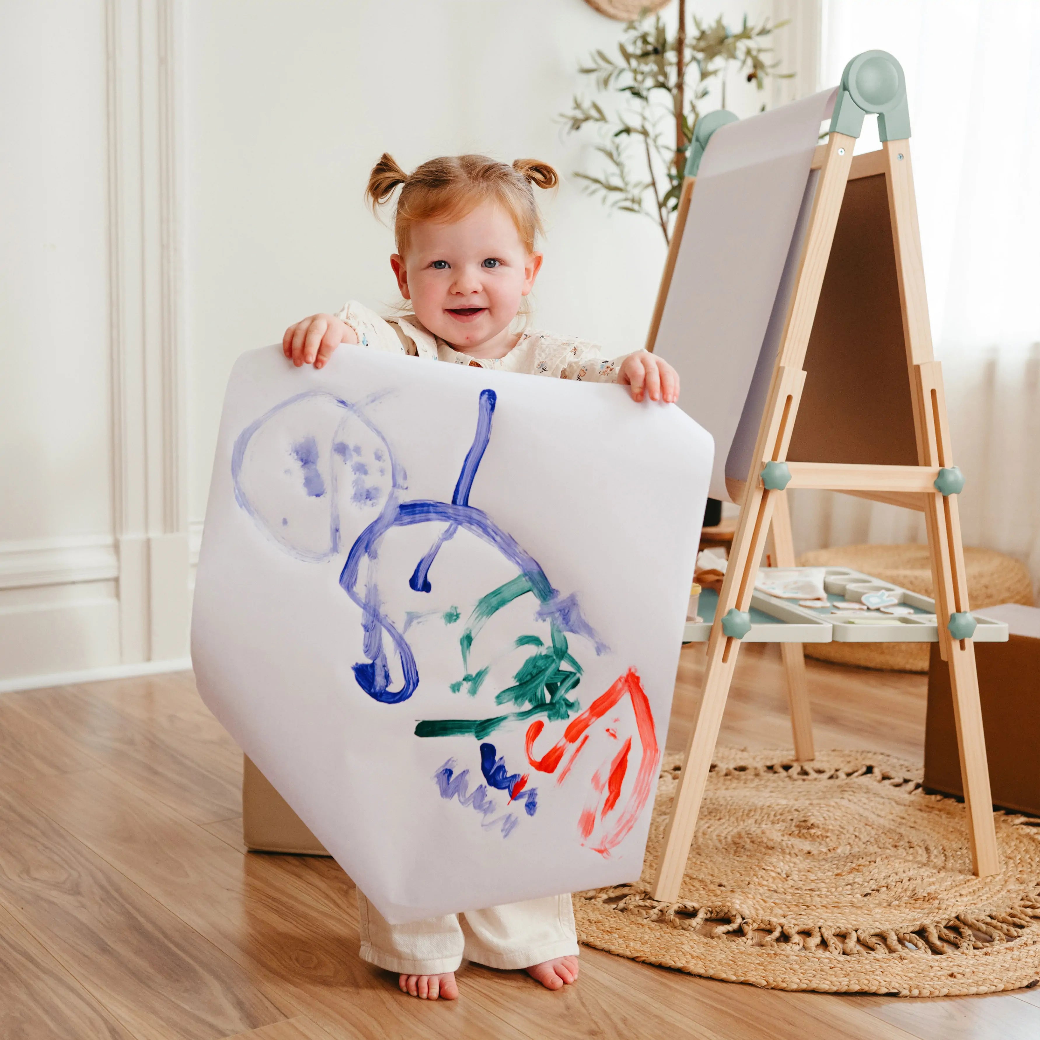 Tiny Land® Magnitales Easel for Kids - Green - SJB-DIAMOND ELITES