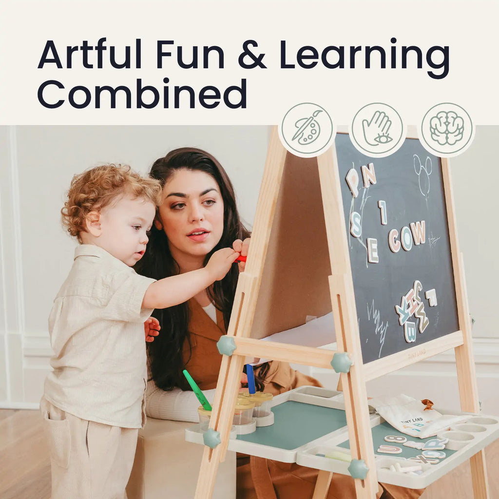 Tiny Land® Magnitales Easel for Kids - Green - SJB-DIAMOND ELITES