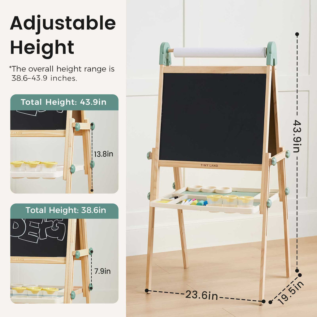 Tiny Land® Magnitales Easel for Kids - Green - SJB-DIAMOND ELITES
