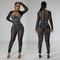 Sheer MeshSee Through Jumpsuit Pi-Mart