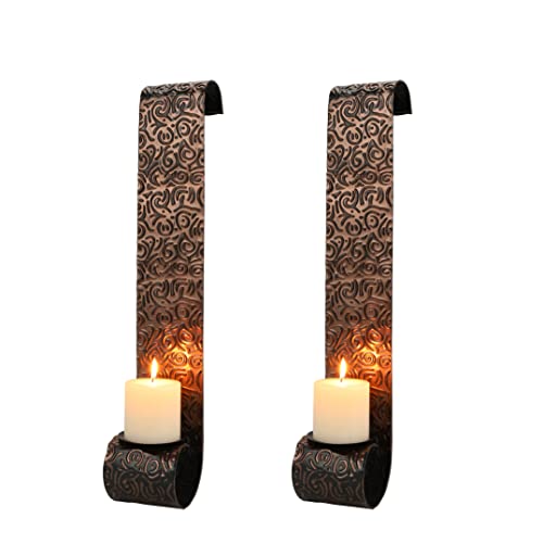 22.5''H Metal Candle Sconces Wall Decor Sconce Candle Holder(Set of 2) Lootquake LLC