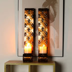 22.5''H Metal Candle Sconces Wall Decor Sconce Candle Holder(Set of 2) Lootquake LLC