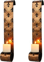22.5''H Metal Candle Sconces Wall Decor Sconce Candle Holder(Set of 2) Lootquake LLC