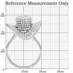 TS015 Rhodium Sterling Silver Ring – AAA Clear CZ Solitaire