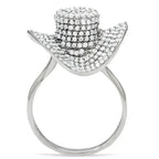 TS015 Rhodium Sterling Silver Ring – AAA Clear CZ Solitaire
