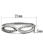 TS087 Rhodium Sterling Silver Ring – AAA Clear CZ Solitaire