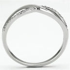 TS087 Rhodium Sterling Silver Ring – AAA Clear CZ Solitaire