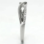 TS087 Rhodium Sterling Silver Ring – AAA Clear CZ Solitaire