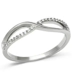TS087 Rhodium Sterling Silver Ring – AAA Clear CZ Solitaire