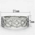 TS106 Rhodium Sterling Silver Ring – AAA Clear CZ Solitaire