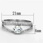 925 Sterling Silver Rhodium Ring – AAA Clear CZ Brilliance