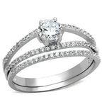 925 Sterling Silver Rhodium Ring – AAA Clear CZ Brilliance